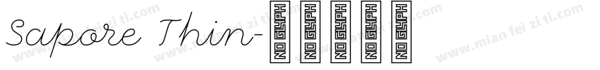 Sapore Thin字体转换
